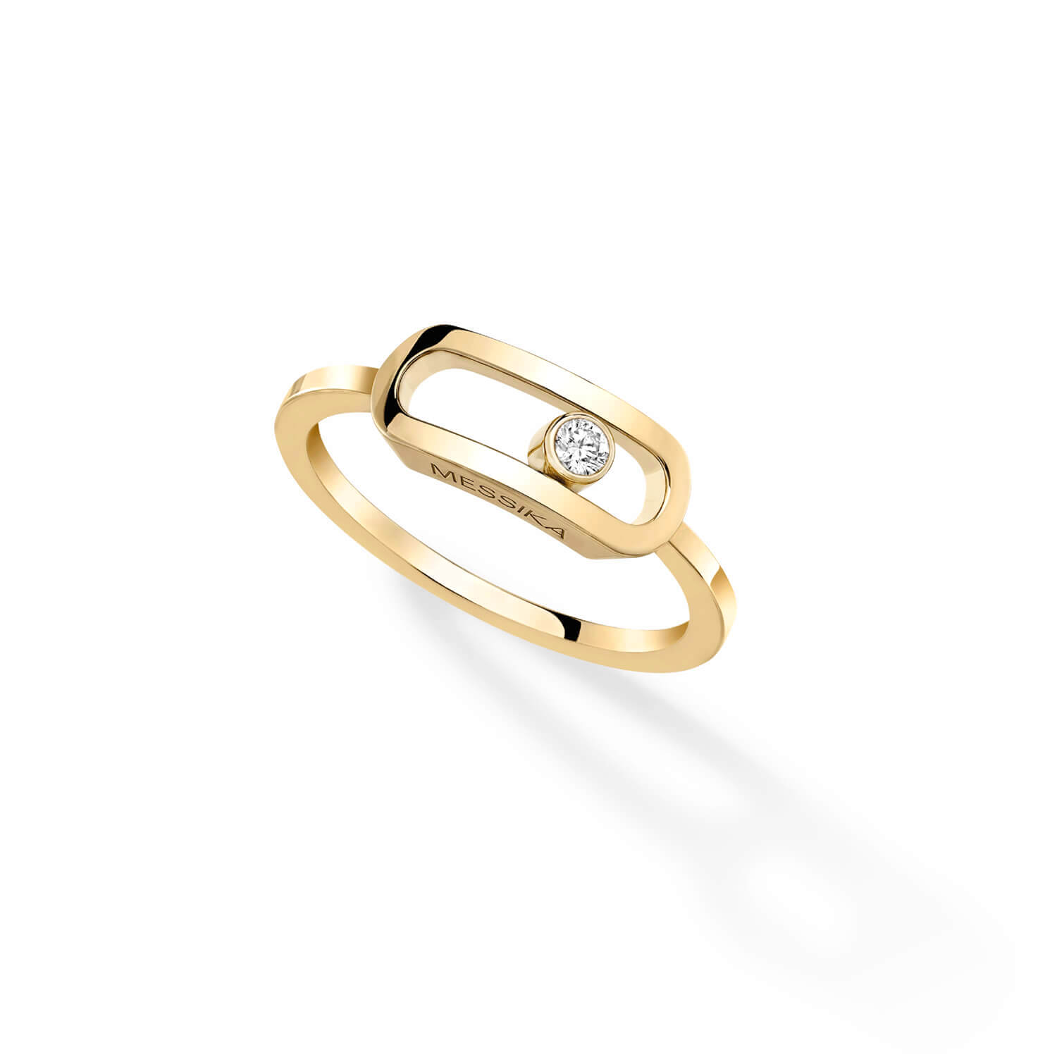 Move Uno 18ct Gold 0.06ct Diamond Ring Size L Ladies