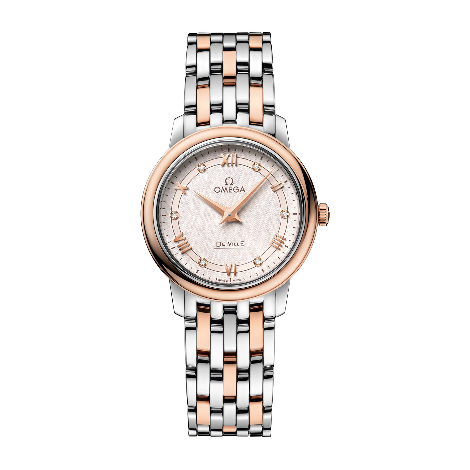 Pre-Owned De Ville Prestige 27mm Dial Steel Bracelet Ladies