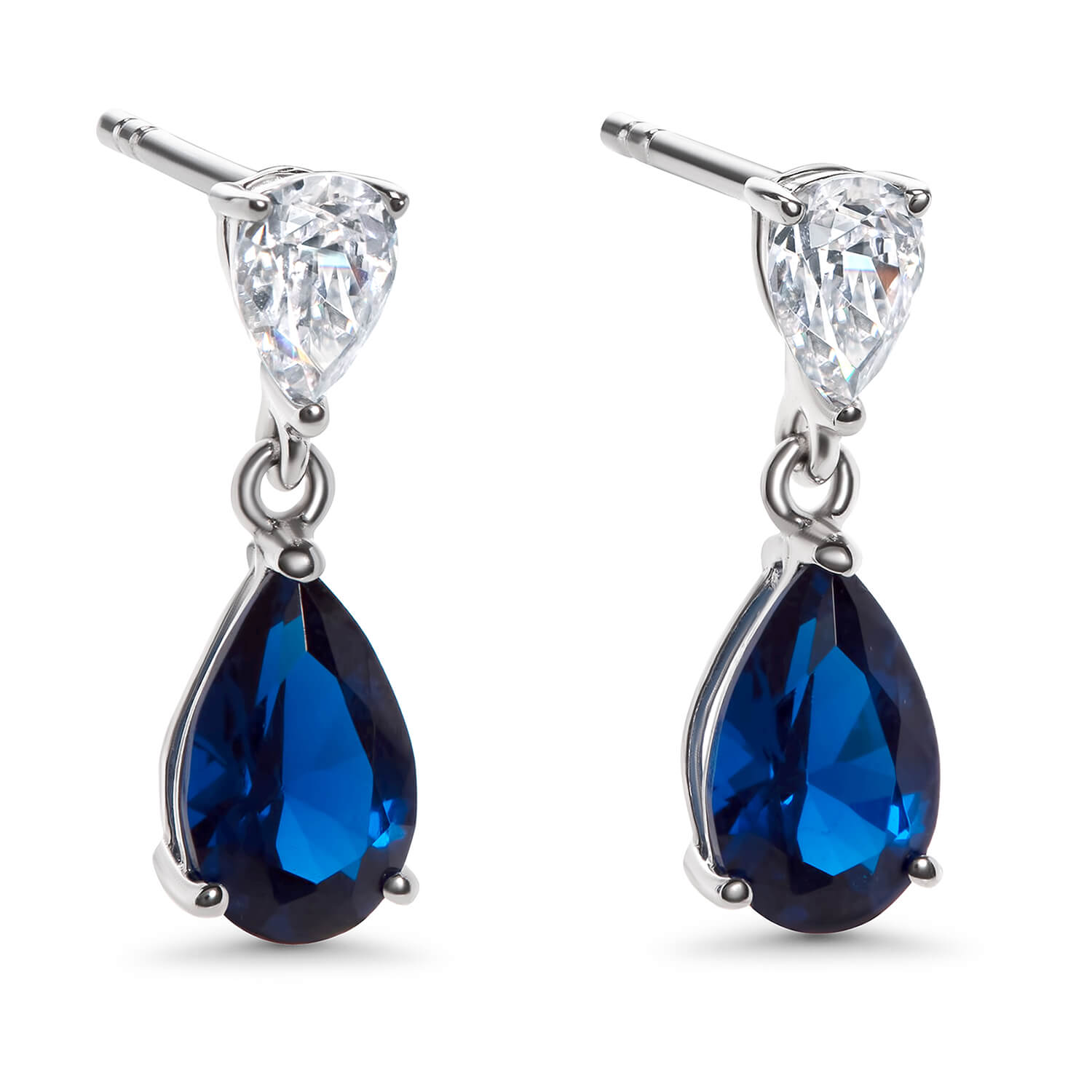 Baby Sapphire Arabella Gold Finish Drop Earrings Ladies