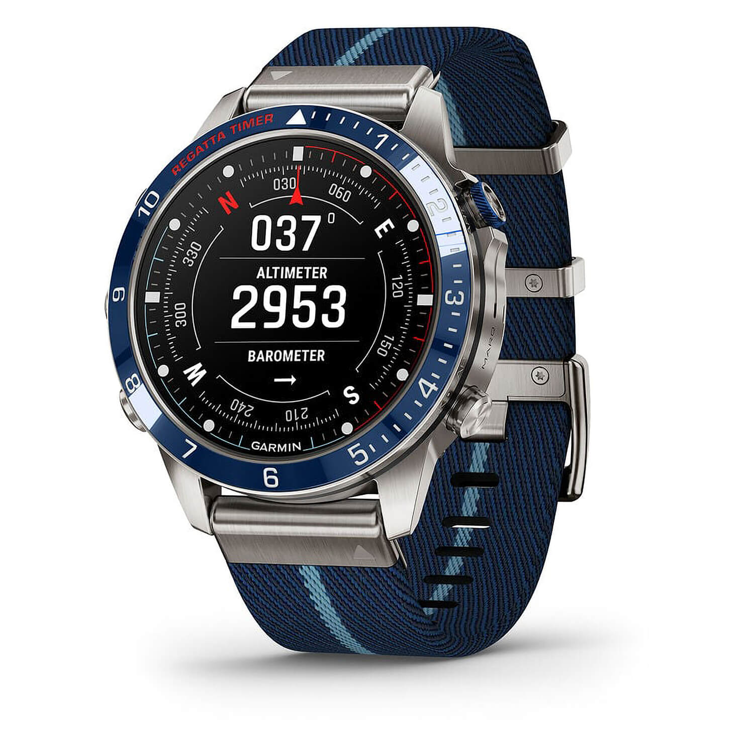 Garmin MARQ® Captain (Gen 2) 46mm Titanium Case Blue Ceramic Bezel Strap Watch